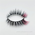 pink mink lashes with color at the end